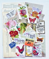 Junk Journal Supplies 50+Items Scrapbook Papers Quotes Vintage Book Pages kit#3N