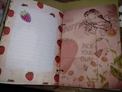 Cute Vintage Strawberry Junk Journal Scrapbook USA Seller