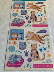 FRANCES MEYER FMI CAT STICKERS BEST PALS CAT DOG CRAZY CAT 42 PIECES