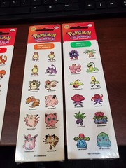 Lot of 4 vintage Sandylion Pokémon 1999 Sealed Sticker Packs fire normal grass