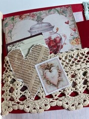 valentines junk journal scrapbook tassel pen clip 62 pages rabbit couple 1 sig