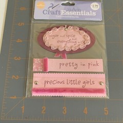 JoAnn Craft Essentials- Card Embellishments Precious Little Girls Stickers