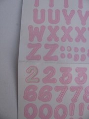 Making Memories DOT PASTEL PINK Letters & Number Stickers 7/16″ b