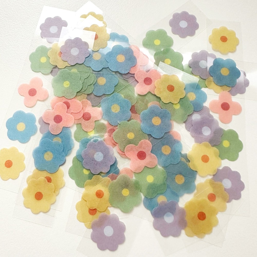 Flower Sticker 5pc 15mm Masking material New From Japan w/ tracking
