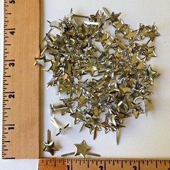 HyGlo Deco Fasteners – Brads – 1/2” Silver Stars» – 100 – NEW