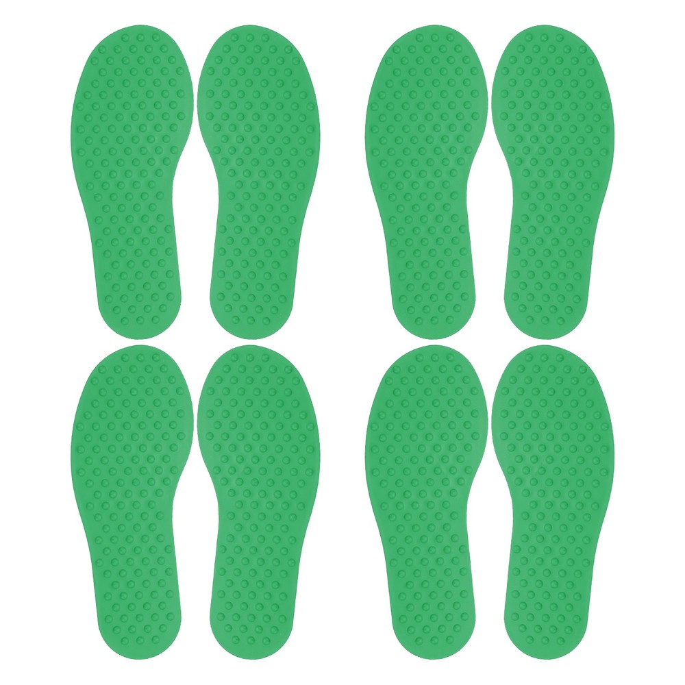 4 Pairs Feet Markers for Classroom Plastic Floor Foot Shaped Markers Green