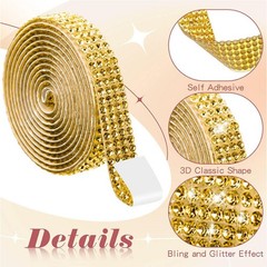 Crystal Rhinestone Tape Sticker Self Adhesive Diamond Rolls Strip Various Styles