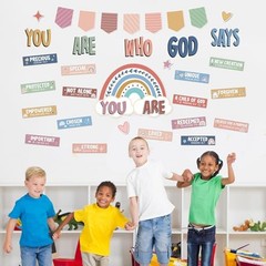 Boho Christian Bulletin Board Decorations Inspirational Bulletin Board Set