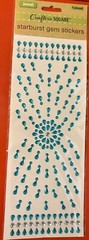 Jewel Starburst Peacock Blue Wedding Boho Face Gem Phone Case Rhinestone Sticker