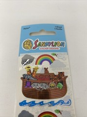 Sandylion Mylar Stickers NOAH’S ARK Sealed Pkg (1) Sheet Foil Hologram NEW