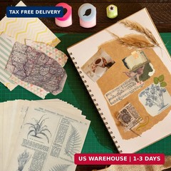 Junk Journal Pages Vintage Handmade Scrapbook Sheets, Including Magazine, Newspa