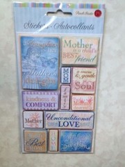 PUNCH STUDIO DIMENSIONAL STICKER 3D GLITTERED MOTHER MOM SAYINGS MOTHER WORDS 3D