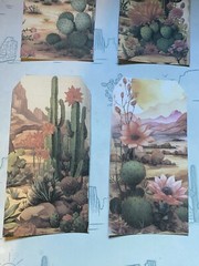 6JunkJournal Tags, Junk Journal Supplies, Scrapbooking, cactus tags ￼