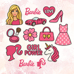 Barbie Holographic Vinyl Stickers Decals Laptop, Water Bottle,Journal, Scrapbook