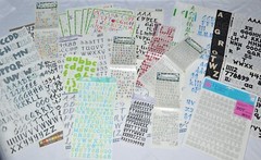 HUGE Misc Lot 47 Sheets Alphabet Letters Numbers Scrapbook Stickers Scrapbooking