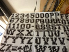 18 Sheets 3 Inch Vinyl Letter Stickers Self Adhesive Alphabet & Numbers