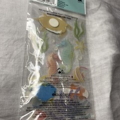 Jolee’s Vellum Sea Horses Turtle Fish Ocean Life Scrapbooking Stickers