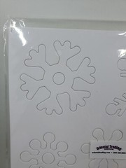 CCP4 Oriental Trading Blank White Chipboard Snowflakes Pack 6 Sheets