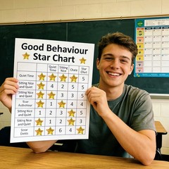 1000 PCS Gold Star Stickers, 1in Holographic Foil Rewards Stickers