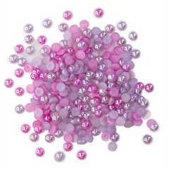 Buttons Galore Flat Back Half Pearls for DIY Crafts (6) Soft Colors