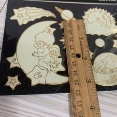 Ja-Ru 2005 Glow In The Dark Stickers 2 Sets Cherubs, Stars Moon Sun New