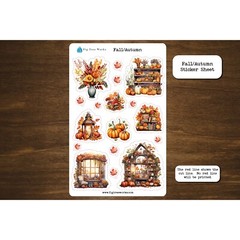 Fall Autumn Sticker Sheet | Decoration Stickers for Planners and Journals