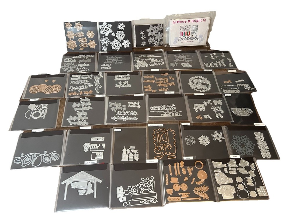 Lot of 31 Set Metal Dies for Paper Crafts Cards & Scrapbooking HOLIDAY XMAS EUC