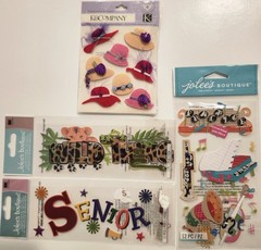 Lot of 14 JOLEE’S BOUTIQUE K&Co Dimensional Scrapbooking Stickers Mix