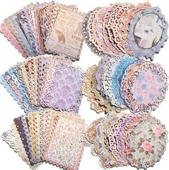 102 Unique Textured Scrapbook Papers & Mesh Fabric Sheets(17 Designs × 6 Colors