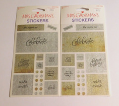 Mrs. Grossman’s Stickers Lot 4 Sheets Package ~Scrap Metal Celebrate Captions~