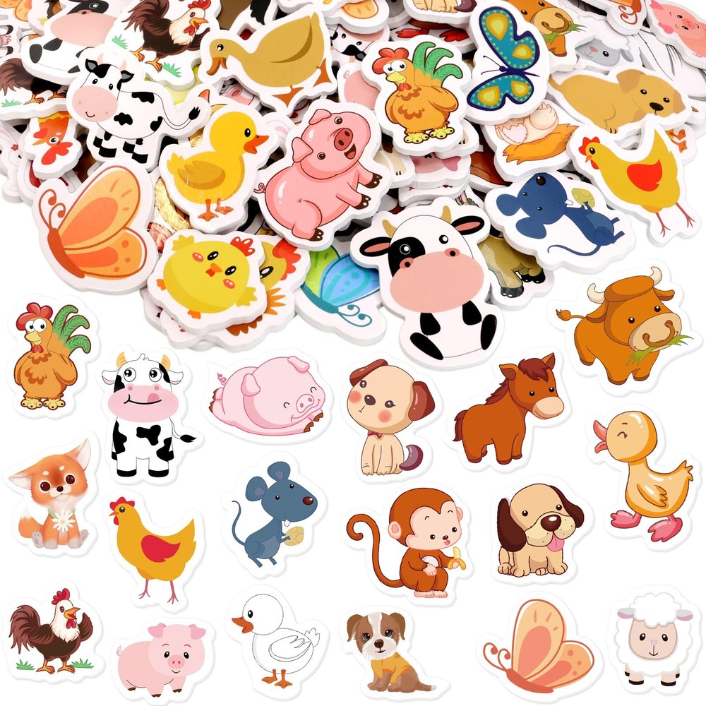 Fancy Land Farm Animal Foam Stickers Cute Animal Self Adhesive Sticker for Ki…