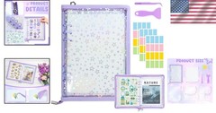Sticker Storage Organizer – Stylish A5 Binder with 70 Pocket Design in Purple