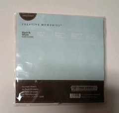 Creative Memories Black & White Paper Flowers, Frames, Paper Ribbon Scrapbooking