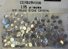 5MM ROUND STONE CRYSTAL RHINESTONES(135pc)The Beadery •Silver/Clear•Card Making•