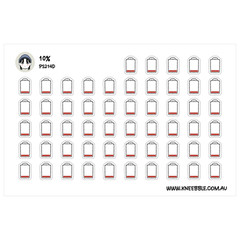 10% Low Energy Level Battery Stickers – Planner Icons for Productivity and Mood