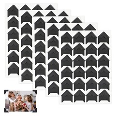 120 PCS Self Adhesive Black Photo Corners for Scrapbook Mounting DIY