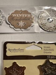 Recollections Christmas Winter Snowflakes Winter Bling 3D scrapbooking stickers