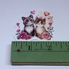 Cute Lover Cats Animal Sticker Vinyl Decal Journal Wall Anniversary Decor Tc6