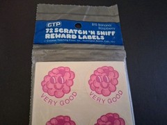 Vintage Stickers CTP Scratch And Sniff Sticker Pack Fruit Raspberry RARE NOS 80s