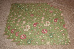Flair Christmas Toile Vintage Look Scrapbook Paper(4)….Holiday Green Paisley