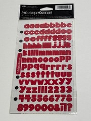 Stickopotamus Deep Red Alphabet Binder Stickers 2 Sheets Photo Safe