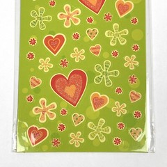 NEW Stickety Doo Da GLITTERY HEARTS FLOWERS American Greetings Stickers 2 Sheets