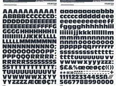 MECANORMA Transfer Lettering 419.48 CLN Letraset #620 OLIVE COMPACT 13.9mm