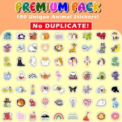 100 PCS Water Bottle Stickers for Kids Waterproof Cute Stickers for Water Bot…