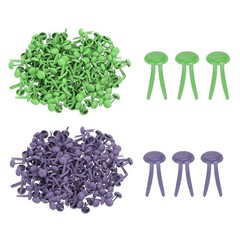 1000 PCS Paper Brass Fasteners Split Pins, Green/Purple, 4.5 x 8 mm