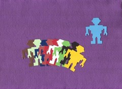 ROBOT die cuts scrapbook cards