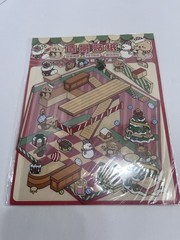 Kawaii DIY Mini Room Sticker Set Capybara Bunny Xmas Scene Cute Craft Lot of 4