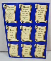 300 Bible Verse Stickers 2 Styles Scroll Metallic Sunday School Stocking Stuffer