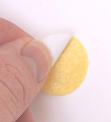 1 Inch Yellow 100Pc Felt Circle Stickers