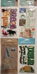 Lot of 16 JOLEE’S BOUTIQUE Dimensional Scrapbooking Stickers TRAVEL DESTINATIONS